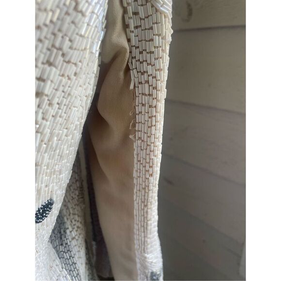 Haute Hippie (Serena Gossip Girl) Beaded Blazer Tan/ Gold XS Evening Jacket - Picture 15 of 16